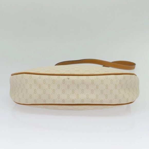 GUCCI Micro GG Supreme Shoulder Bag PVC Cream Gold Auth 135152 - Picture 9 of 15